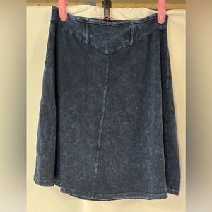 Hard Tail A-Line Skirt in Dark Blue